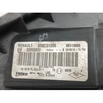 Recambio de faro derecho para renault trafic ii autobús (jl) 2.0 dci 115 referencia OEM IAM 8200701356 89313980 93859830