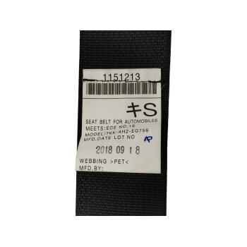 Recambio de cinturon seguridad trasero derecho para infiniti q50 50 hybrid referencia OEM IAM TKKAH2EG756  