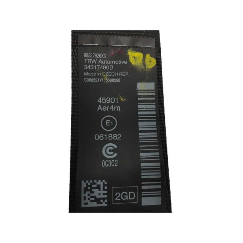 CINTURON SEGURIDAD TRASERO DERECHO