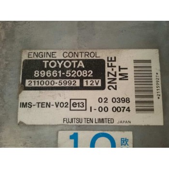 Recambio de centralita motor uce para toyota yaris (ncp1/nlp1/scp1) 1.3 linea luna referencia OEM IAM 8966152082 2110005992 