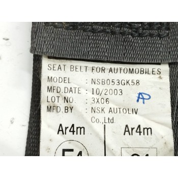 Recambio de cinturon seguridad trasero central para honda accord berlina (cl/cn) 2.2 ctdi referencia OEM IAM NSB053GK58  