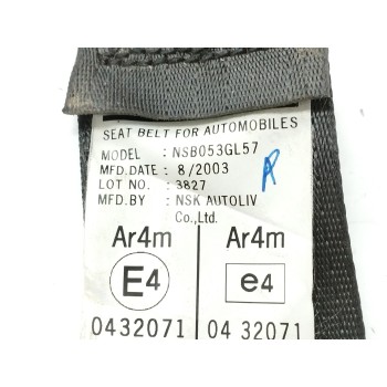 Recambio de cinturon seguridad trasero izquierdo para honda accord berlina (cl/cn) 2.2 ctdi referencia OEM IAM NSB053GL57  